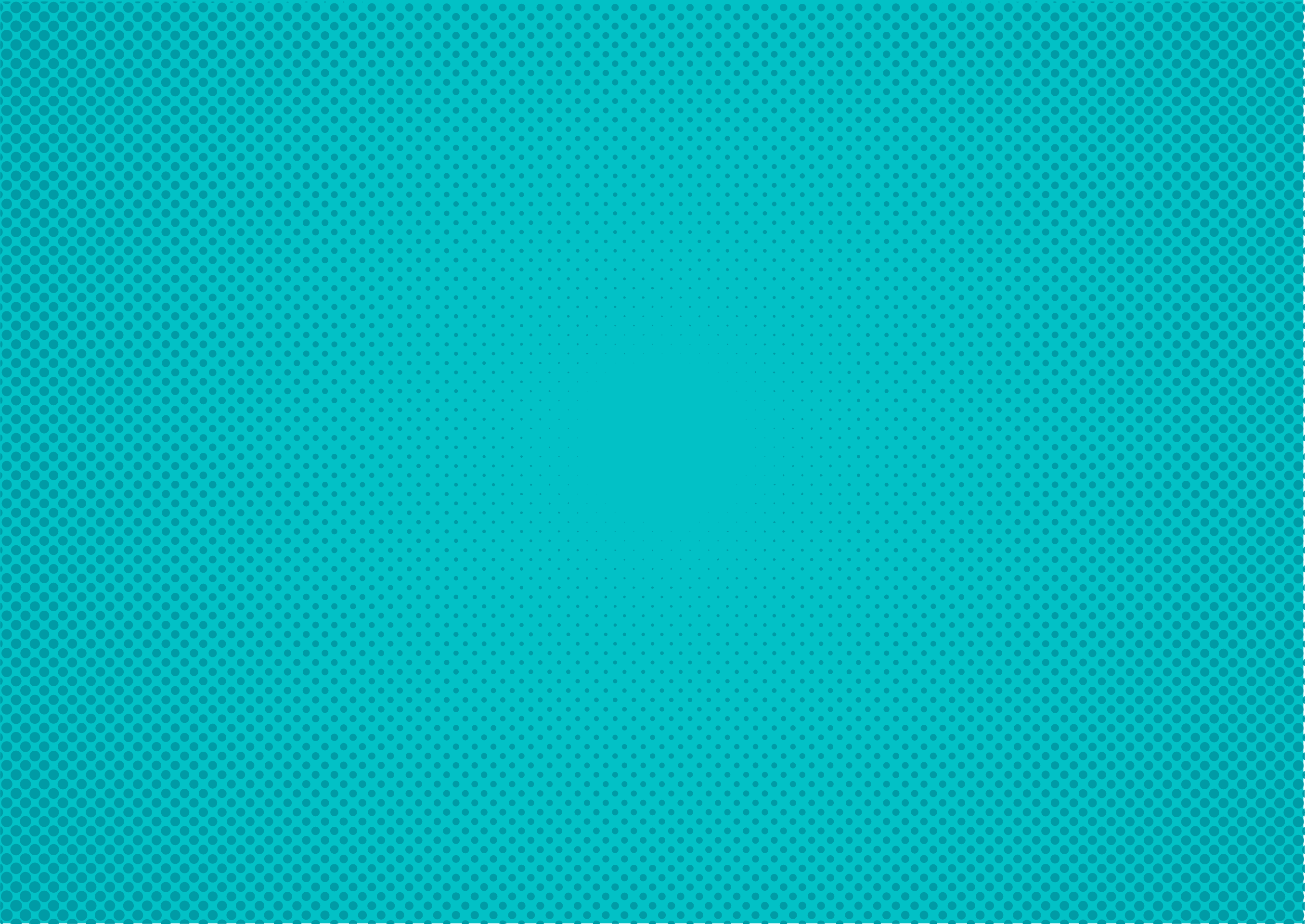 Teal background with halftone dots