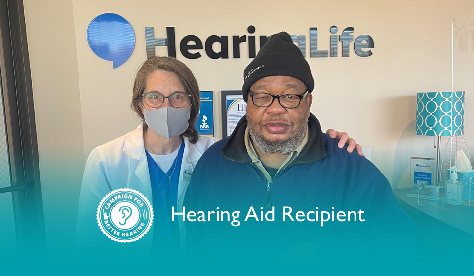 Charles Lovelace receives the gift of hearing through the Campaign for Better Hearing's Give Back Program