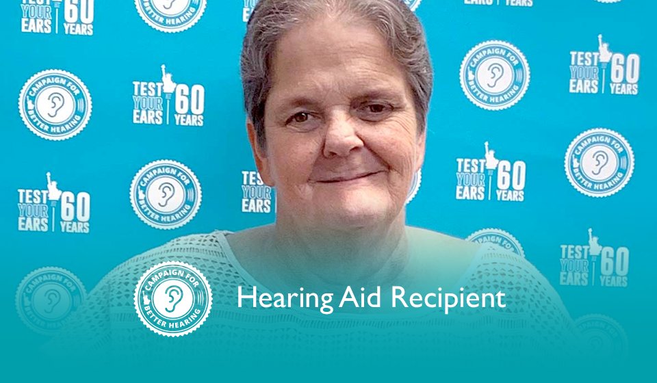 Fae Frost receives the gift of hearing through the Campaign for Better Hearing's Give Back Program