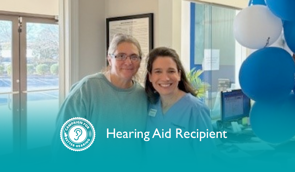 Kimberly Liscomb receives the gift of hearing through the Campaign for Better Hearing's Give Back Program.