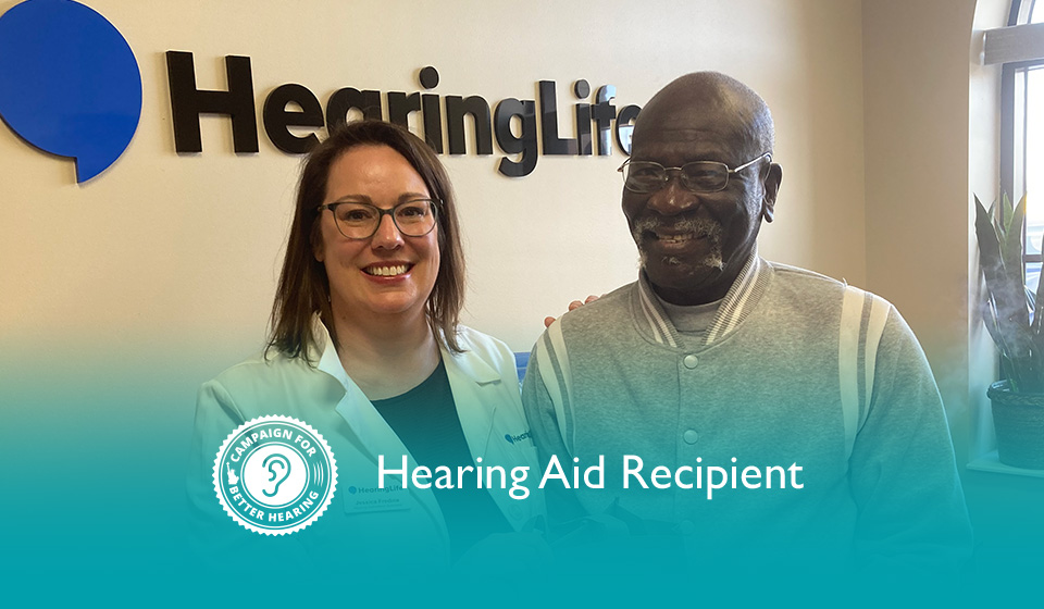 Kolawole Coker receives the gift of hearing through the Campaign for Better Hearing's Give Back Program