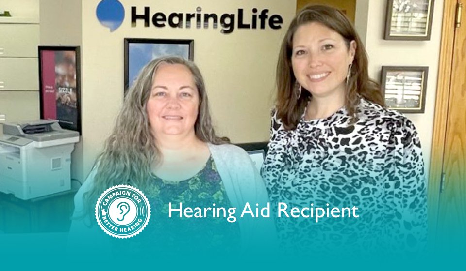 Lori Brummett receives the gift of hearing through the Campaign for Better Hearing's Give Back Program