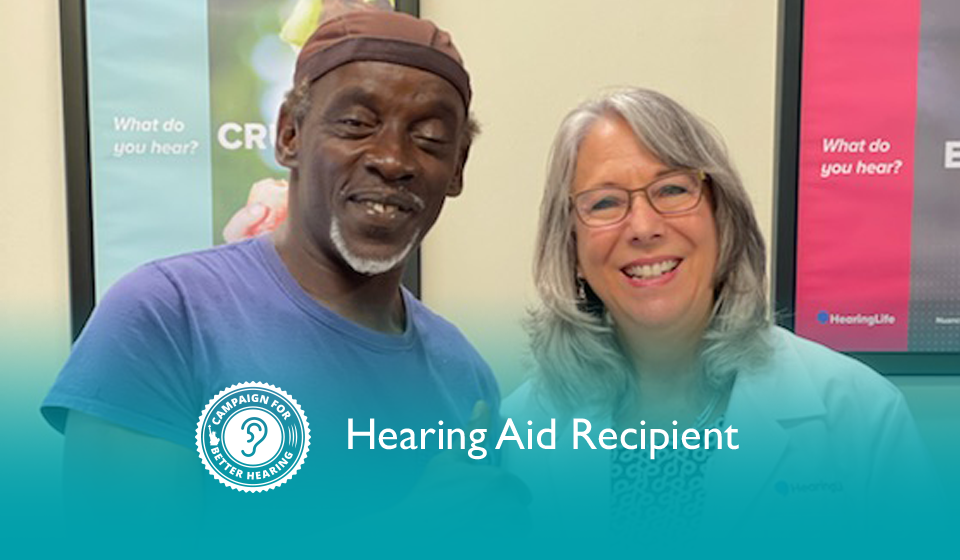 Robert Crump receives the gift of hearing through the Campaign for Better Hearing's Give Back Program