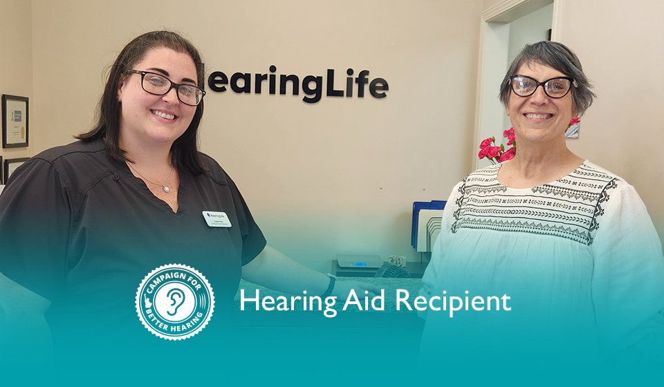 Suzanne Sprague receives the gift of hearing through the Campaign for Better Hearing's Give Back Program