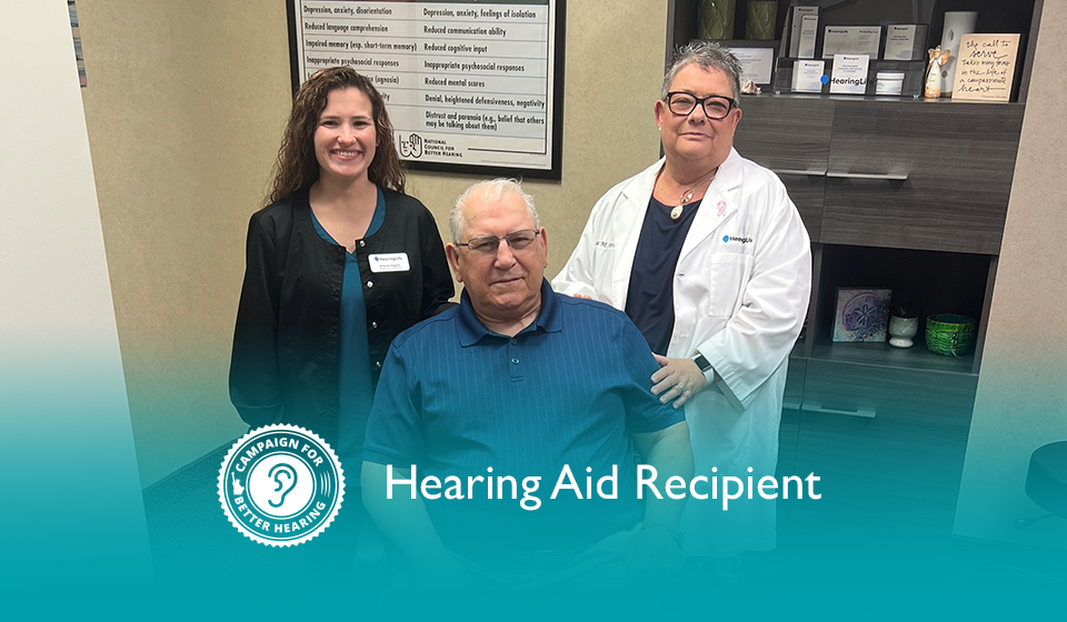 Bill Stankowski receives the gift of hearing through the Campaign for Better Hearing's Give Back Program.