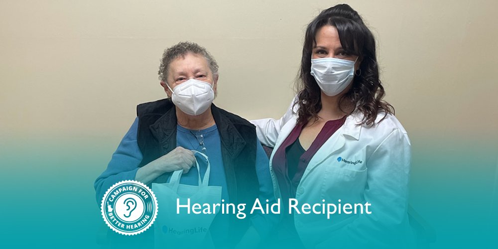 Carol Robar receives the gift of hearing through the Campaign for Better Hearing's Give Back Program
