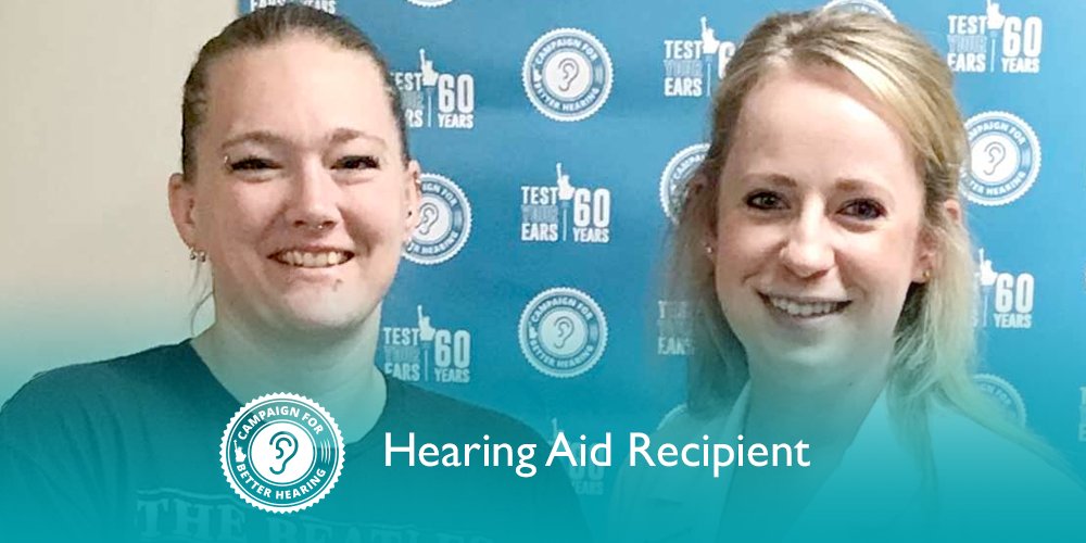 Crystal Greene receives the gift of hearing through the Campaign for Better Hearing's Give Back Program
