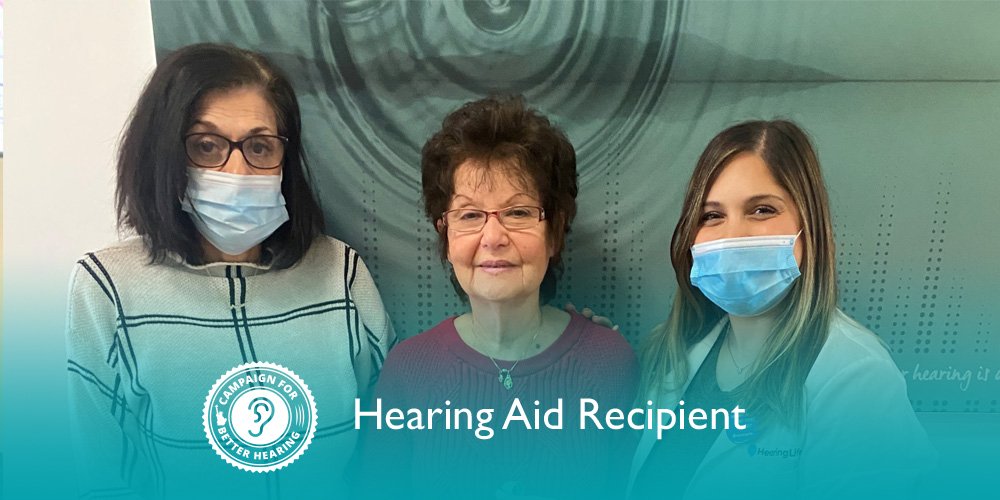 Gloria Disert receives the gift of hearing through the Campaign for Better Hearing's Give Back Program
