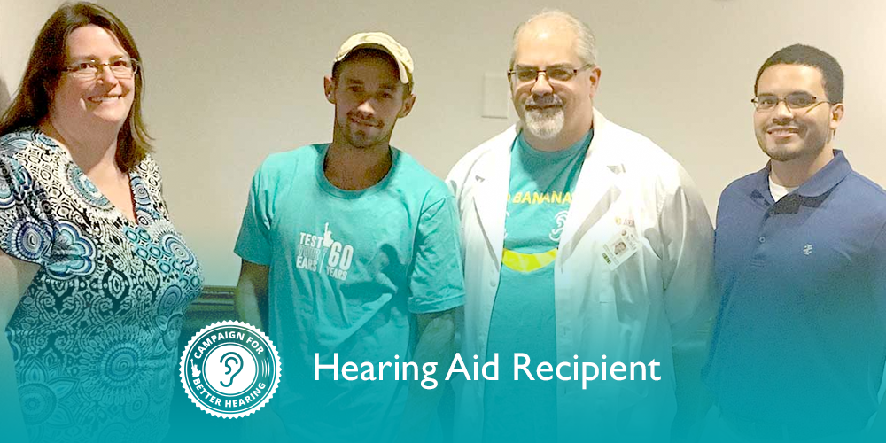 Justin Stevenson receives the gift of hearing through the Campaign for Better Hearing's Give Back Program
