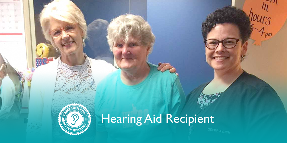 Katherine LaValle receives the gift of hearing through the Campaign for Better Hearing's Give Back Program