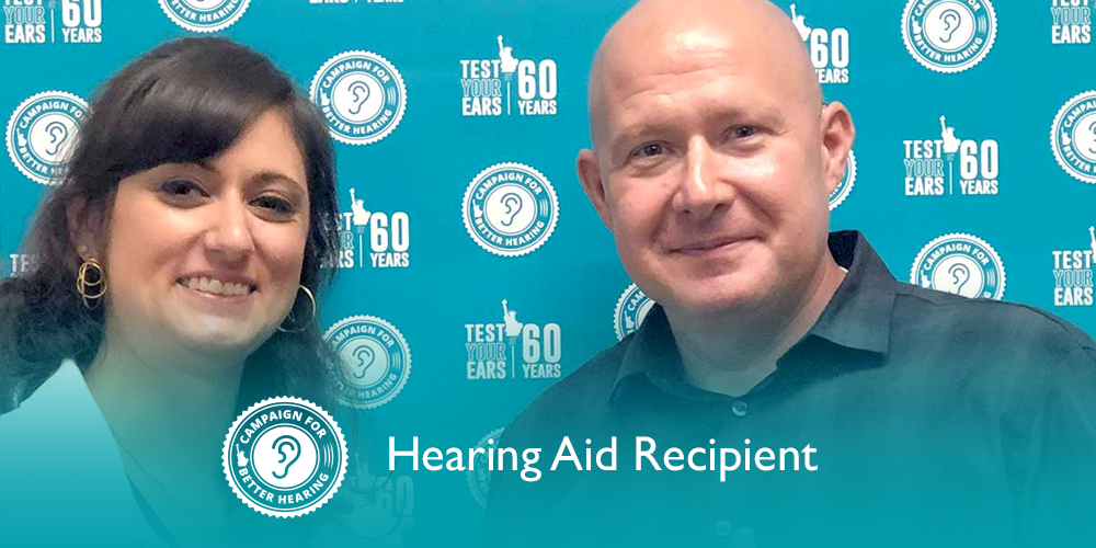 Keith Deno receives the gift of hearing through the Campaign for Better Hearing's Give Back Program
