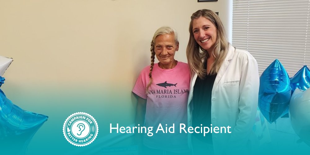 Kimberly Jenkins receives the gift of hearing through the Campaign for Better Hearing's Give Back Program.