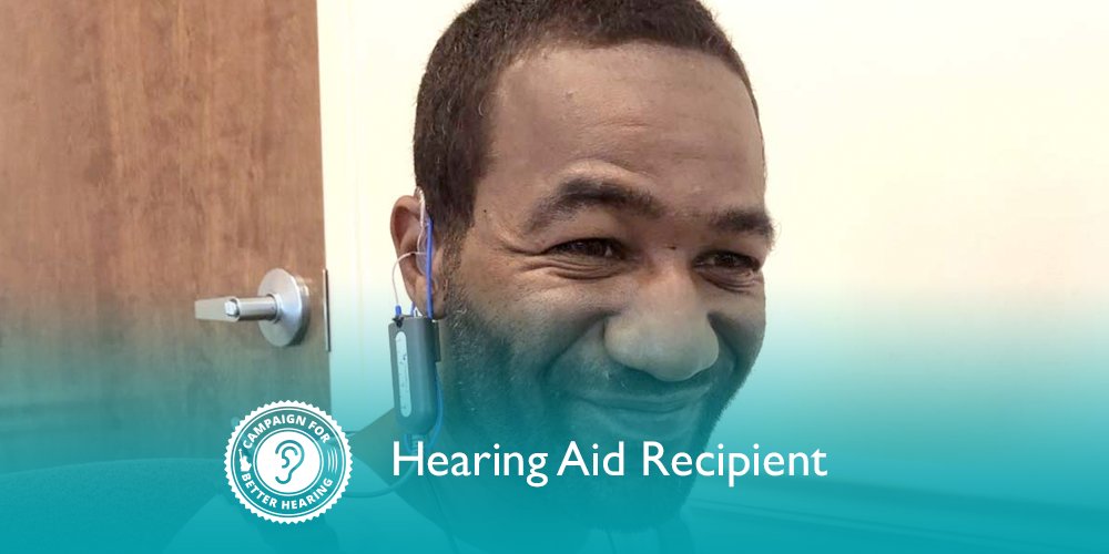 Larry ONeal receives the gift of hearing through the Campaign for Better Hearing's Give Back Program