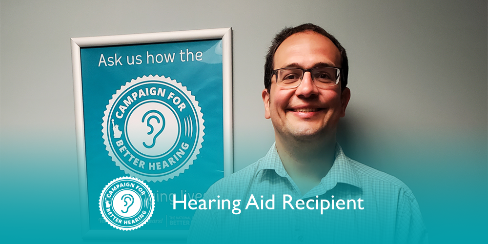 Patrick Hart receives the gift of hearing through the Campaign for Better Hearing's Give Back Program.