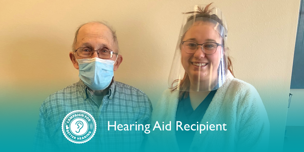 Robert Rozek receives the gift of hearing through the Campaign for Better Hearing's Give Back Program.