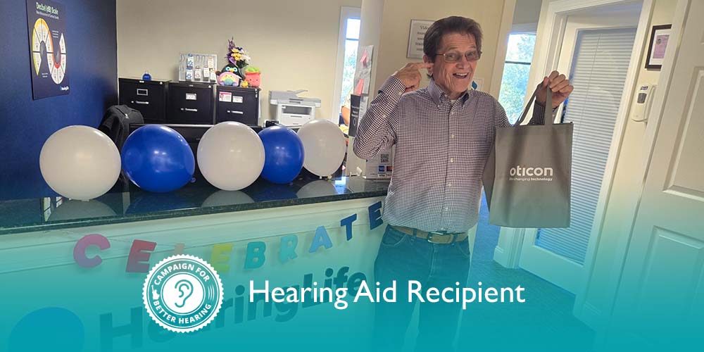 Charles Barrington receives the gift of hearing through the Campaign for Better Hearing's Give Back Program.