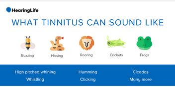 Image show illustration what tinnitus can sound like