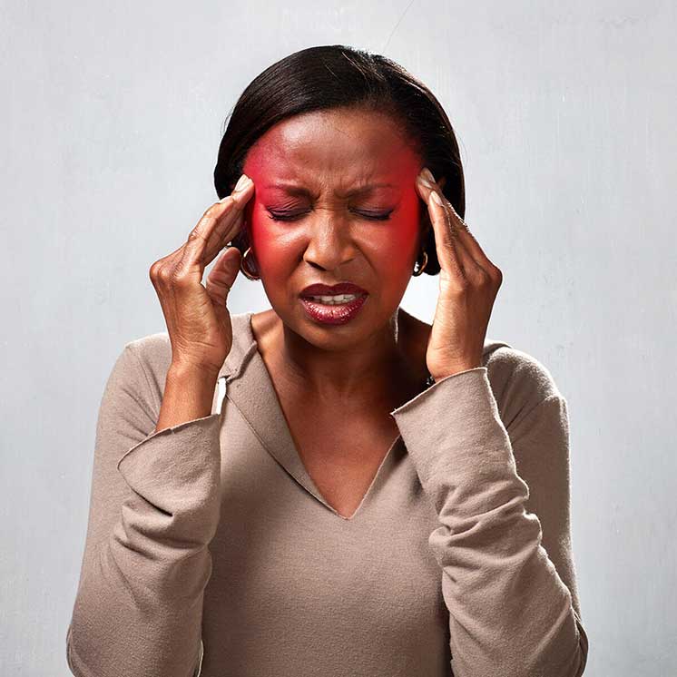 Image show woman with tinnitus symptoms