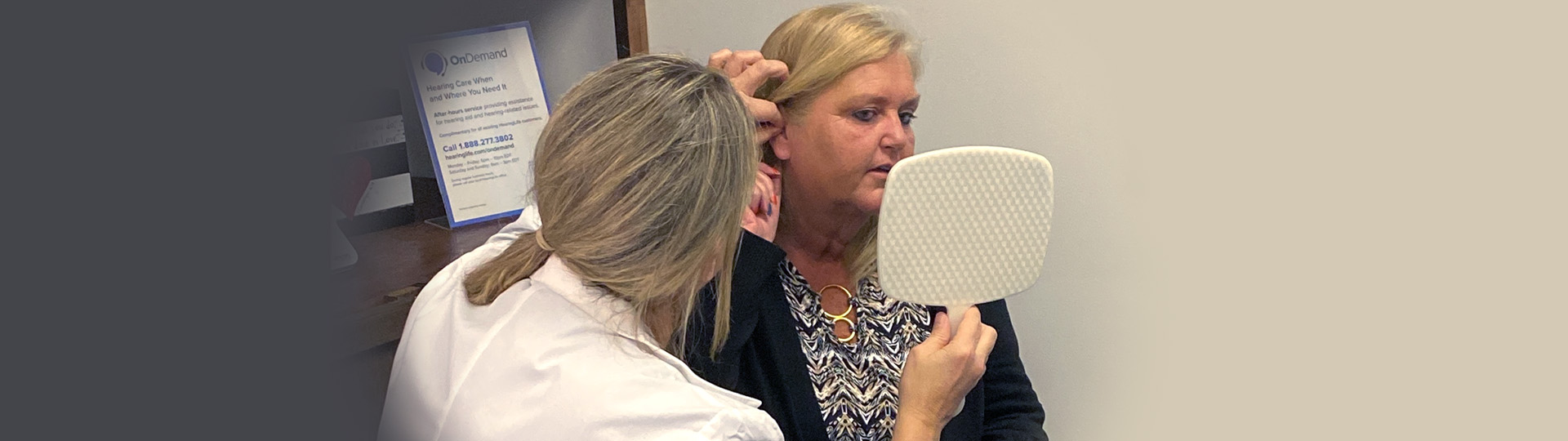 Angela Taylor gets fitted with new hearing aids 