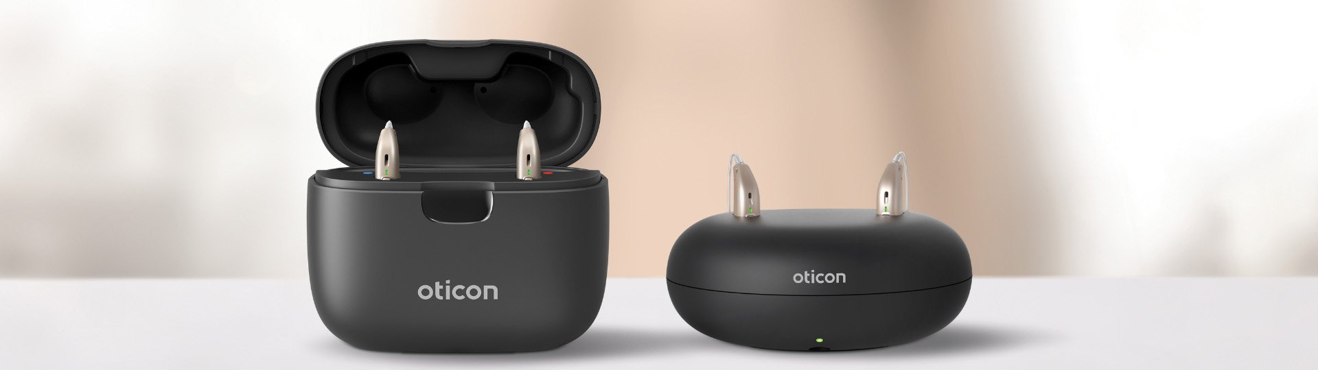 oticon real hearing aids in their chargers