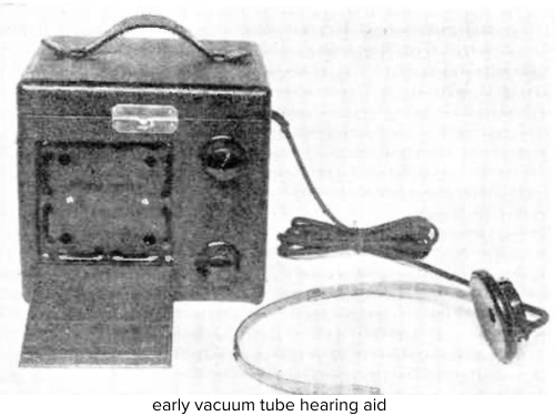 early vacuum tube hearing aid photo 