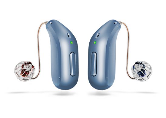 Image shows hearing aids as hearing loss treatment option