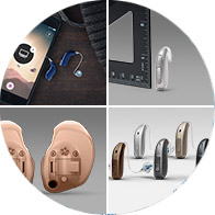 Image show different types of hearing aids