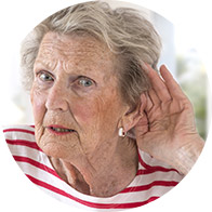 Image show woman having trouble listening