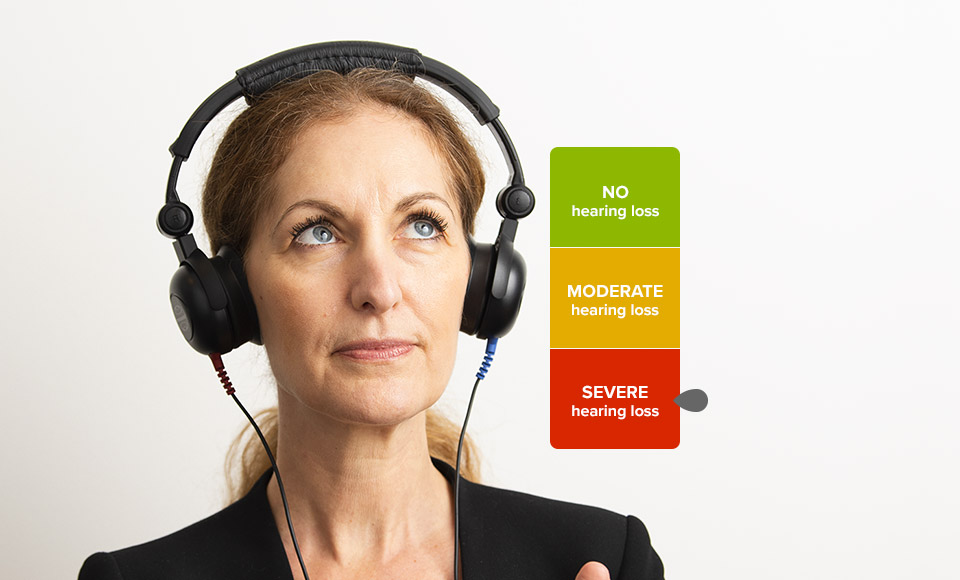 Image show severe hearing loss